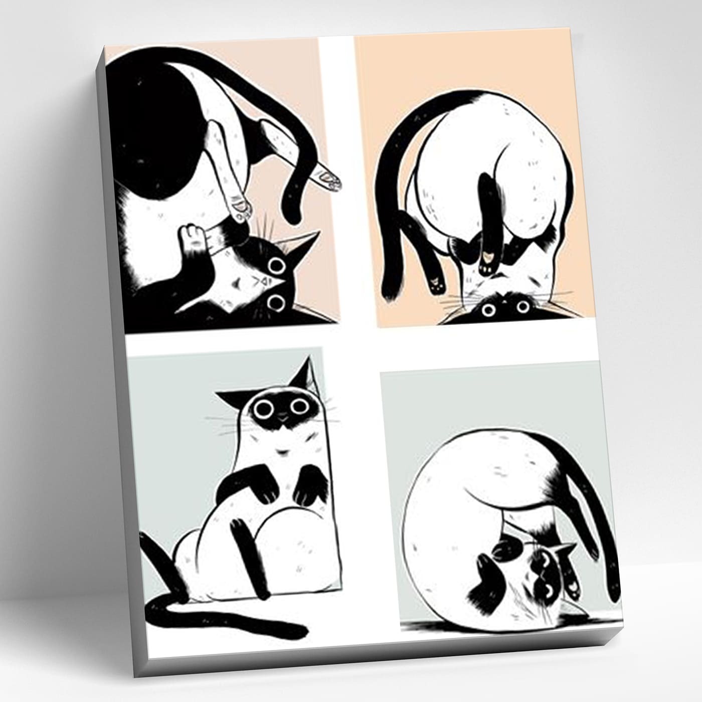 набор д/творч. картина по номерам 40х50см "мемчики. неуклюжая кошка" Набор д/творч. картина по номерам 40х50см "мемчики. неуклюжая кошка"