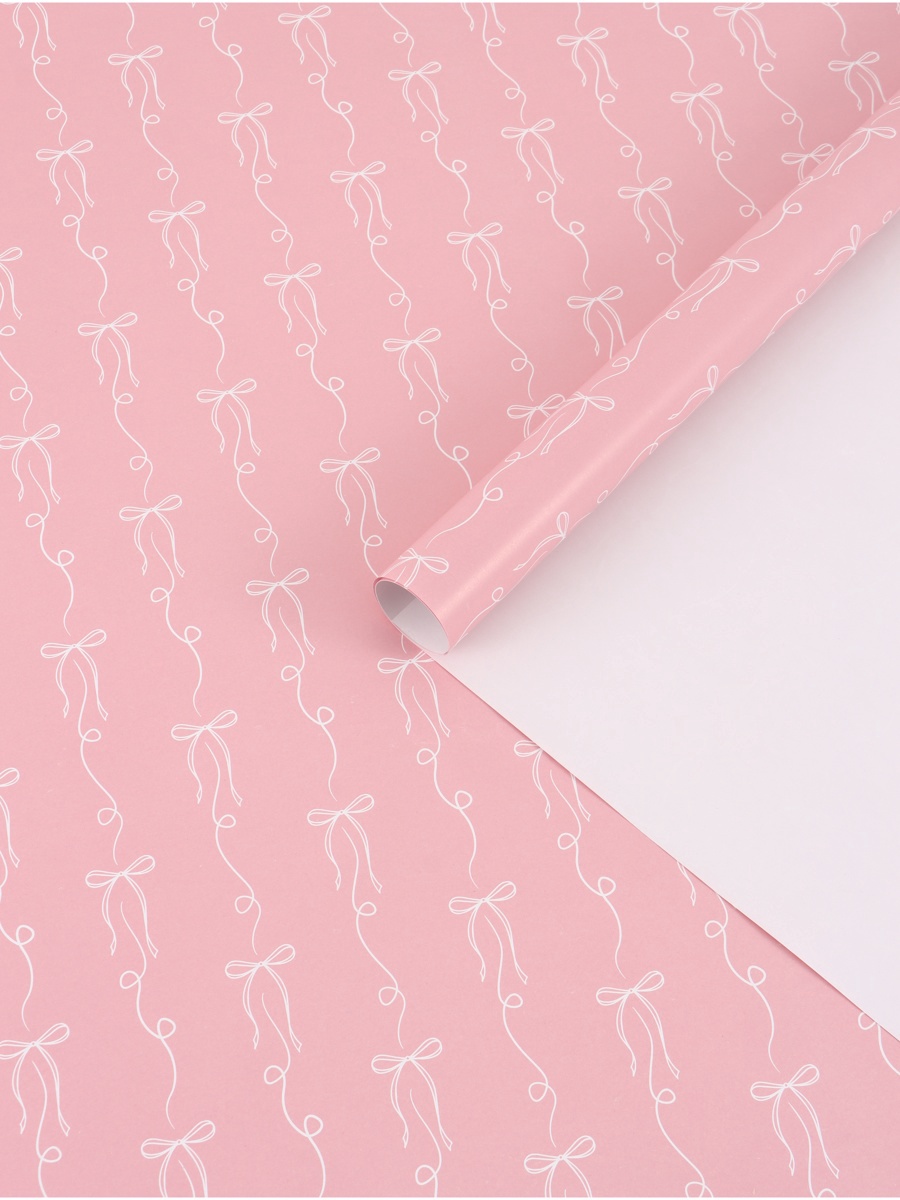 бумага упаковочная 70х100см "бантики" Бумага упаковочная 70х100см "бантики"