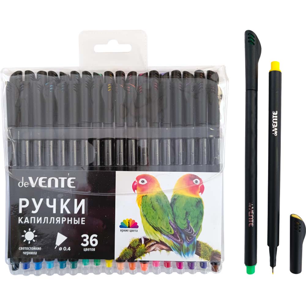 набор линеров devente "drops" 0,4мм 36цв. разовые Набор линеров devente "drops" 0,4мм 36цв. разовые
