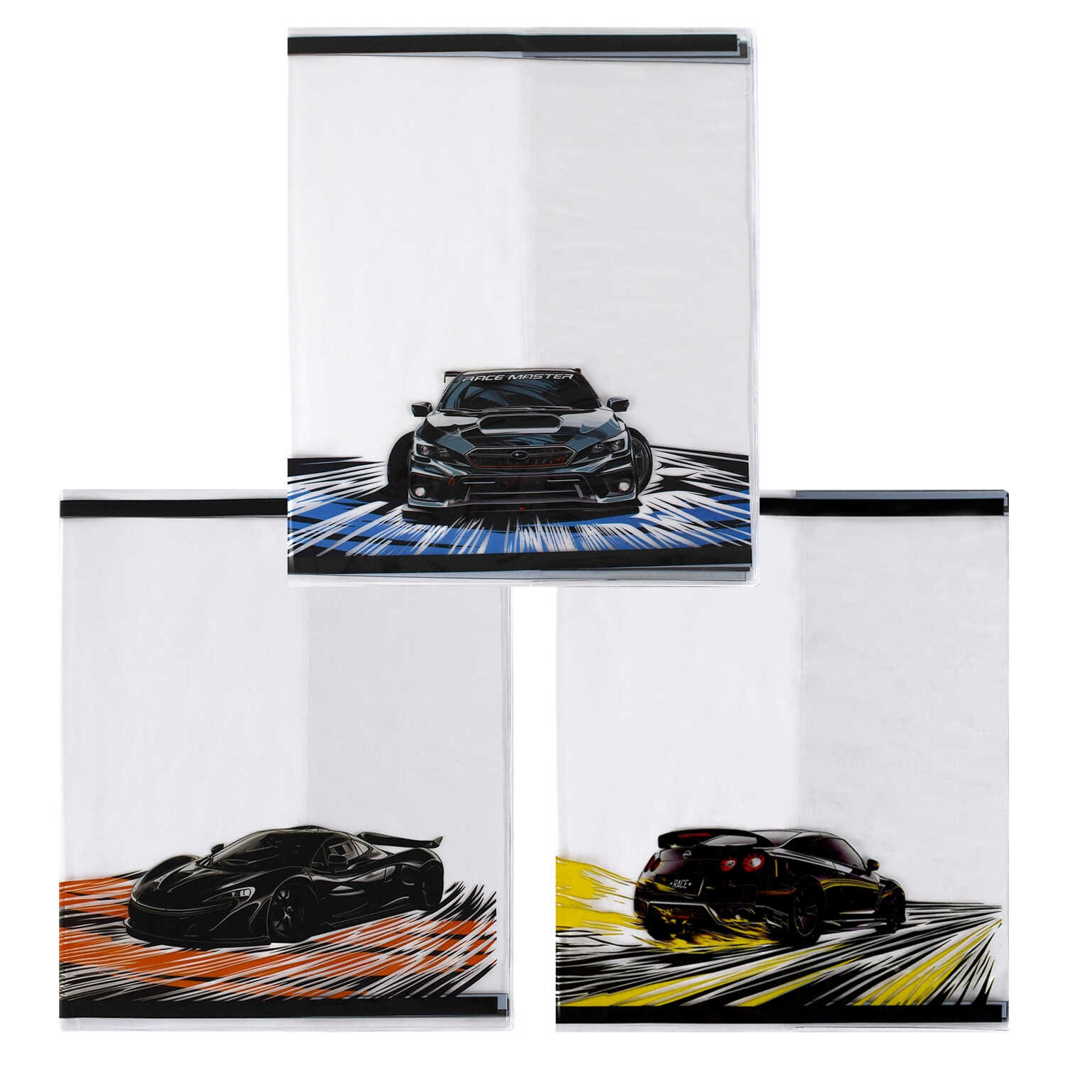 обложка для дневника и тетради пвх прозр. 120мкм феникс+ "неоновые тачки" (216х350мм) с рис. 3шт. Обложка для дневника и тетради пвх прозр. 120мкм феникс+ "неоновые тачки" (216х350мм) с рис. 3шт.