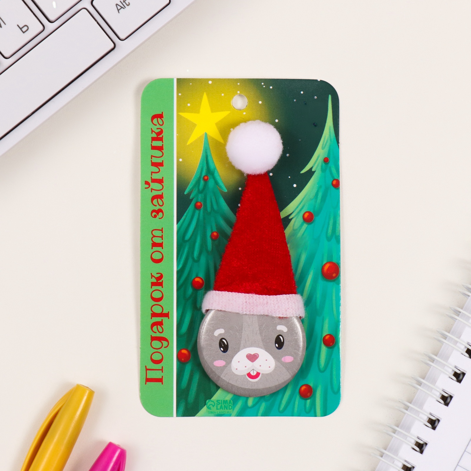 новогодний значок "зайчик" Новогодний значок "зайчик"