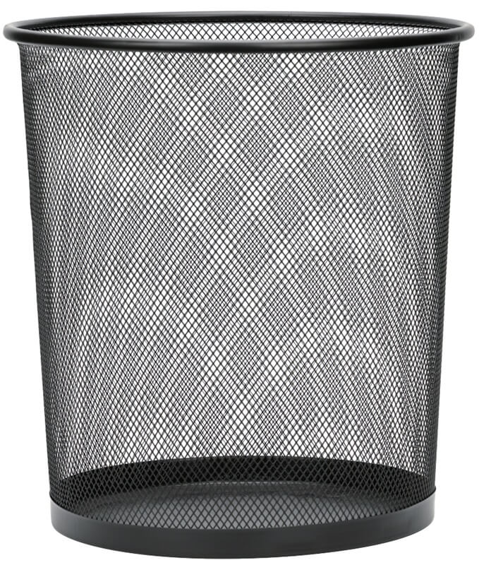 корзина д/бумаг круглая сетчатая металл. чёрная 18л Корзина д/бумаг круглая сетчатая металл. чёрная 18л