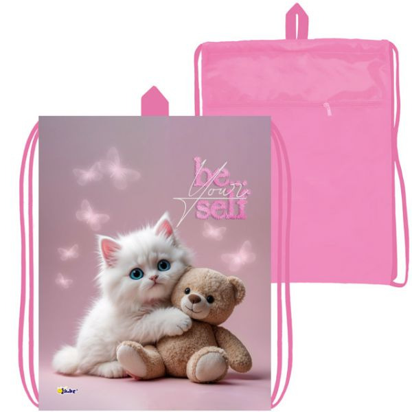 сумка для обуви оникс "котик с мишкой" 37х47см светоотраж. Сумка для обуви оникс "котик с мишкой" 37х47см светоотраж.