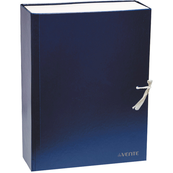 папка-короб архивная бумвинил 12см 2 завязки синяя Папка-короб архивная бумвинил 12см 2 завязки синяя