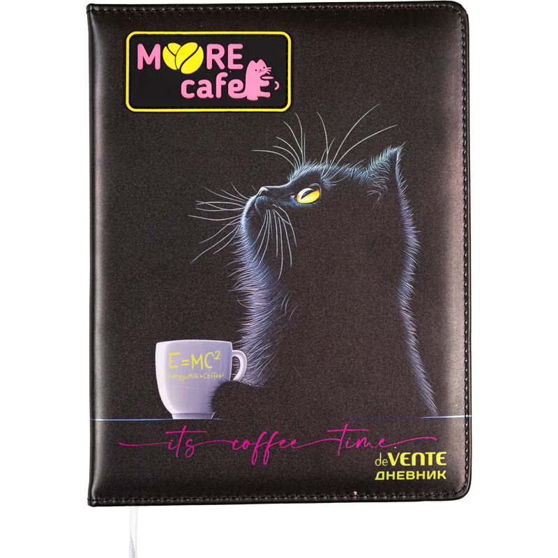 дневник универс. тв.обл. "moore cafe" (devente) кож.зам.,аппликация Дневник универс. тв.обл. "moore cafe" (devente) кож.зам.,аппликация