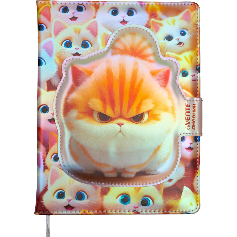 дневник универс. тв.обл. "angry cat" (devente) кож.зам.,с магн.клапаном Дневник универс. тв.обл. "angry cat" (devente) кож.зам.,с магн.клапаном