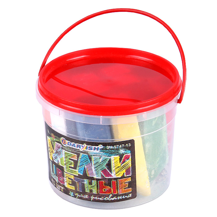 мел цветной для асфальта darvish 13шт. 9цв. (пластик.ведро) Мел цветной для асфальта darvish 13шт. 9цв. (пластик.ведро)