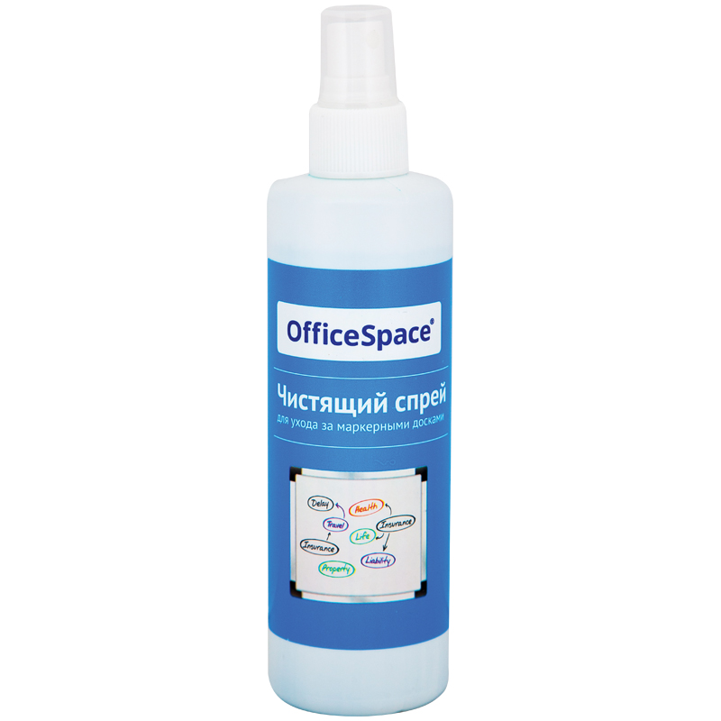спрей для очистки маркерной доски 250мл officespace Спрей для очистки маркерной доски 250мл officespace