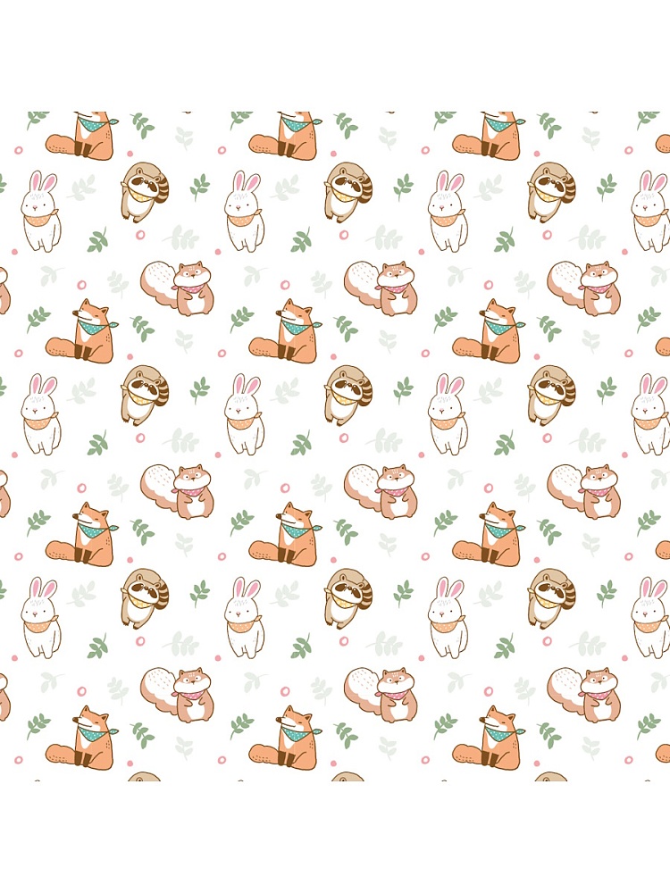 бумага упаковочная 70х100см "лесные зверьки" Бумага упаковочная 70х100см "лесные зверьки"