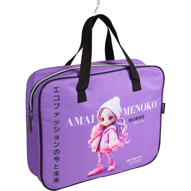 папка текстиль с ручками а4+ devente "amai menoko" на молнии Папка текстиль с ручками а4+ devente "amai menoko" на молнии