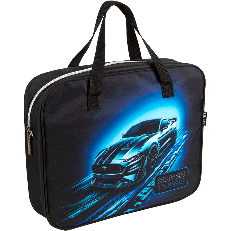 папка текстиль с ручками а4+ devente "super turbo" на молнии Папка текстиль с ручками а4+ devente "super turbo" на молнии